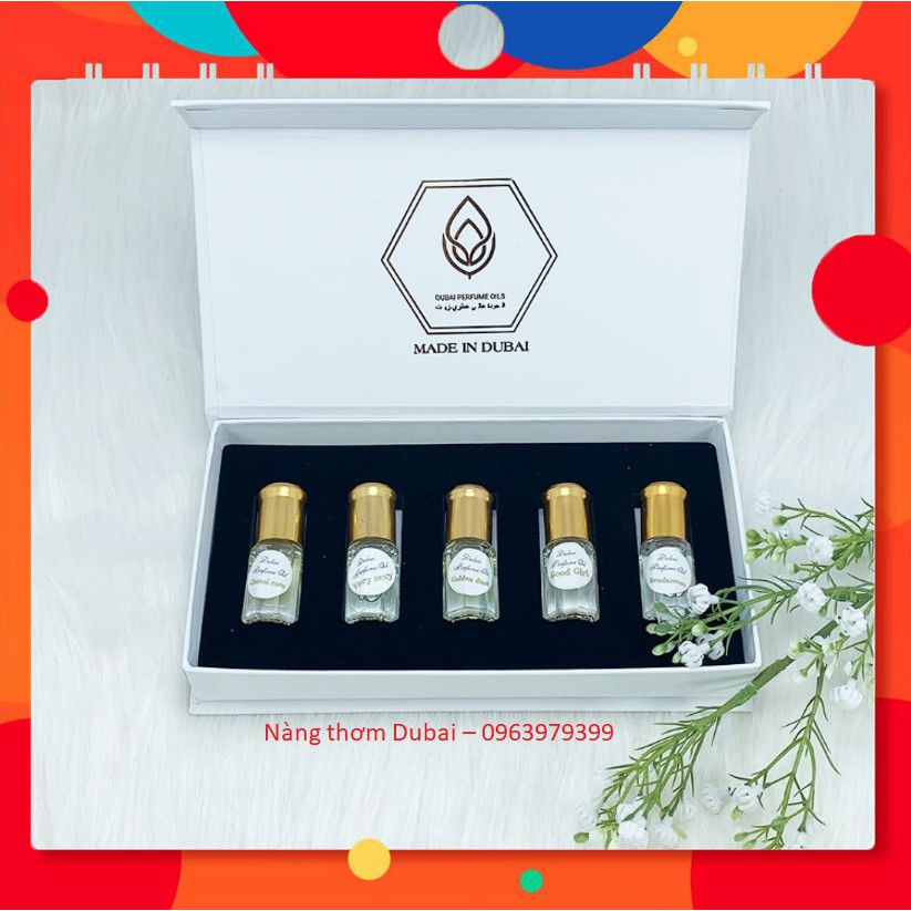 Set  5 lọ tinh dầu nước hoa Dubai chính hãng 3ml dạng lăn | BigBuy360 - bigbuy360.vn