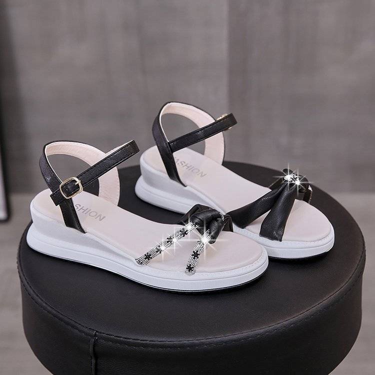 Sandal Sandal Đế Xuồng Phẳng Có Quai Phong Cách La Mã Thời Trang Thường Ngày Cho Nữ