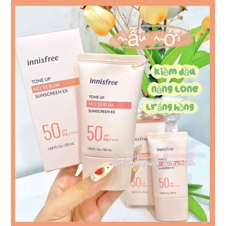 KEM CHỐNG NẮNG INNISFREE TONE UP NO SEBUM SUNSCREEN  SPF 35+ PA+++