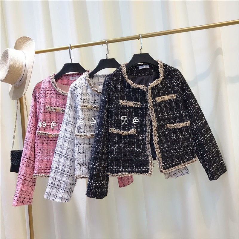 [ORDER- ảnh thật] Áo khoác dạ tweed kẻ phối màu - u.w | BigBuy360 - bigbuy360.vn