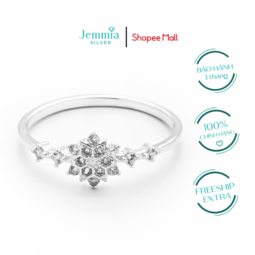 Nhẫn bạc nữ Jemmia hoa tuyết - JM4063