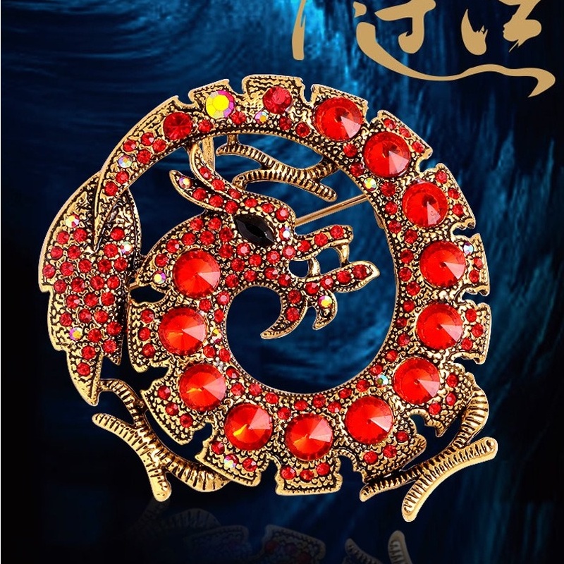 Ghim Cài Áo Hình Rồng Phong Cách Âu Mỹ Cá Tính Cho Nam