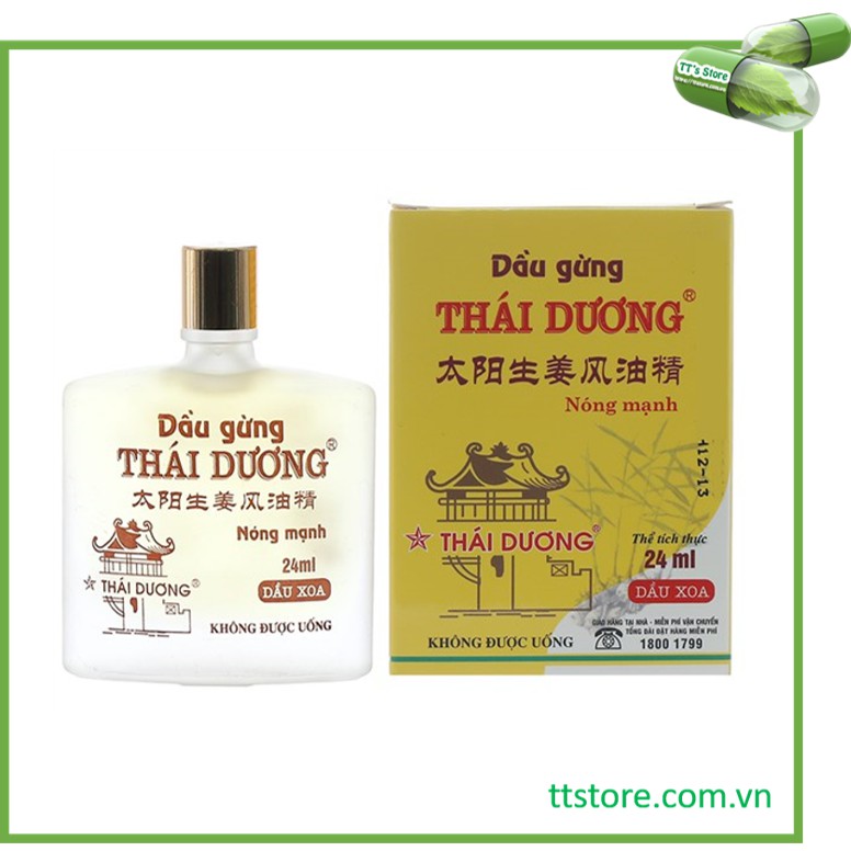 Dầu gừng Thái Dương (Chai 24ml, 6ml) - Dầu gió