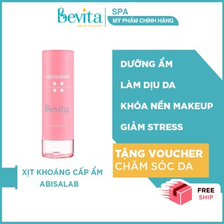 Xịt khoáng cấp ẩm Abisalab Peony Whitening Aura Mist 60ml, xịt khoáng da khô - Bevita