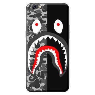 Ốp Lưng Oppo F1S - A83 - F3 - F3 Lite - Neo9s - Bape  Xám Đen Chia Đôi
