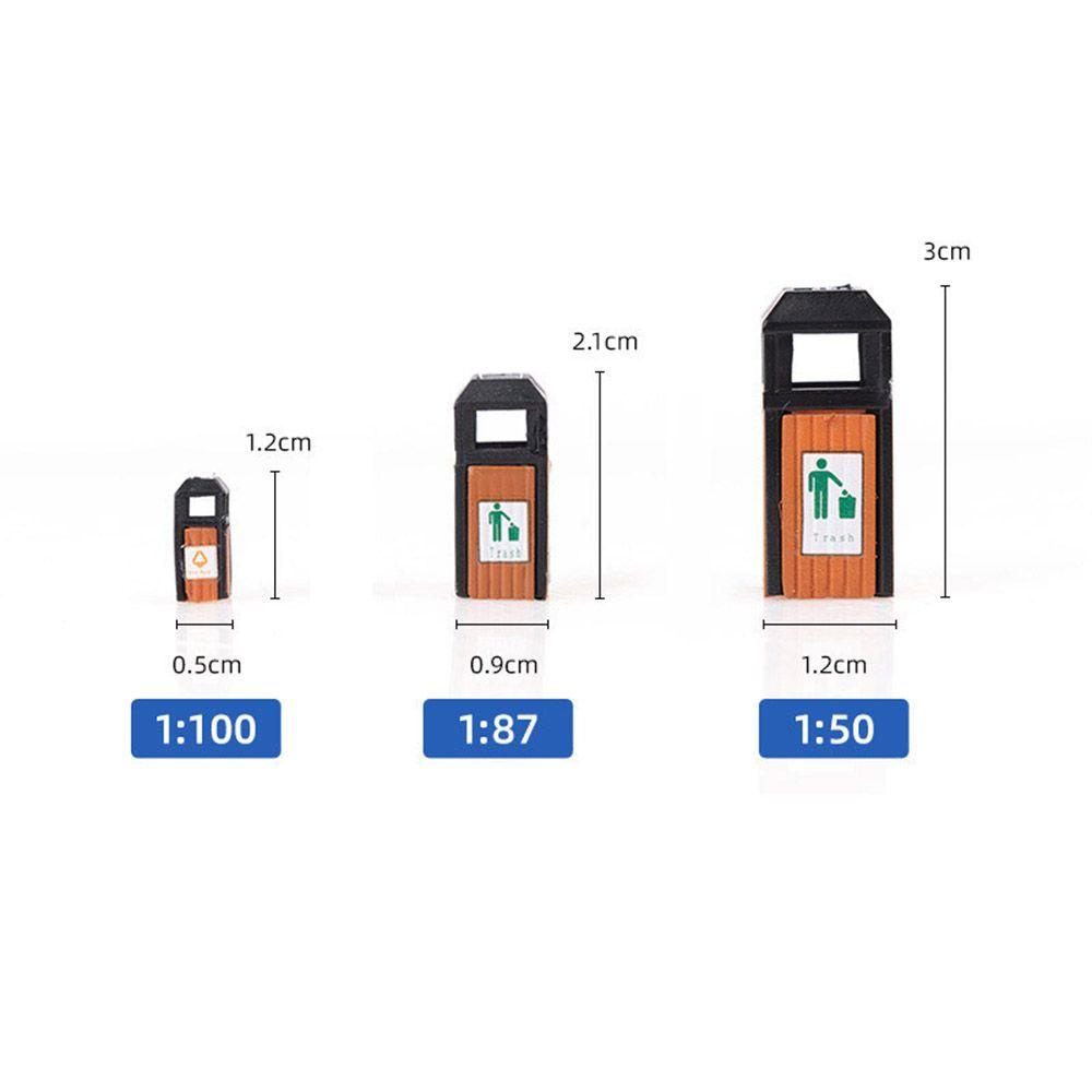Bộ 5 Mô Hình Thùng Rác Mini Tự Lắp Ráp