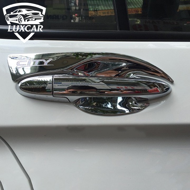 Ốp tay nắm hõm cửa HONDA CITY đời 2015-2020 - Nhựa ABS mạ Crom cao cấp