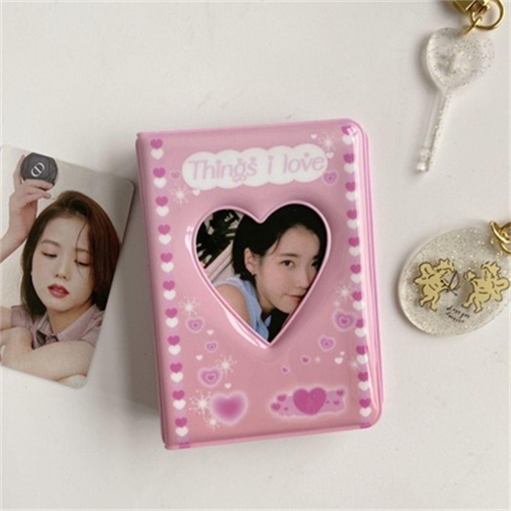 Album Ảnh Hàn Quốc Kích Thước 3 Inch Dùng Để Sưu Tầm Thẻ Hình Trái Tim