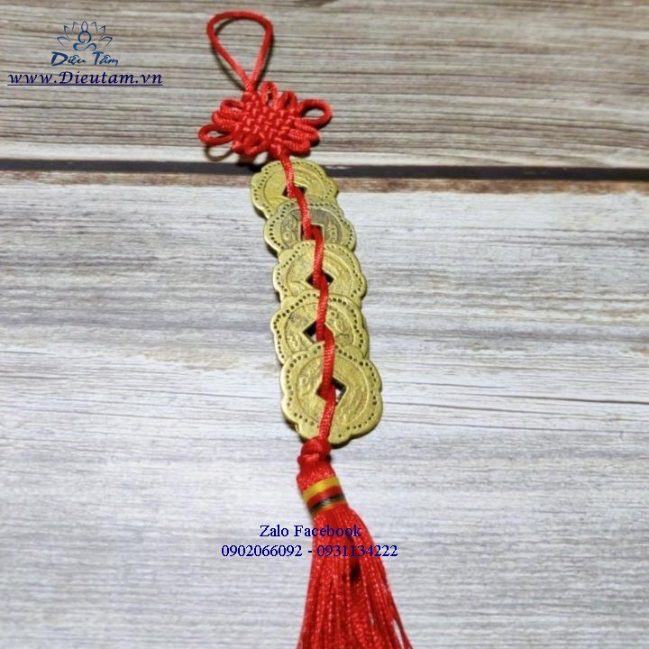 Xâu tiền xu hoa mai đồng tâm kết