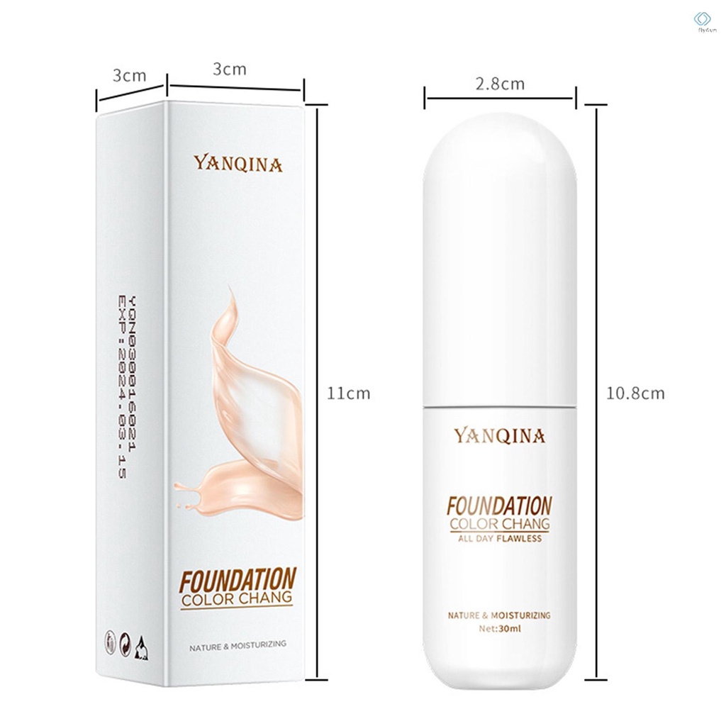 Kem nền BB dạng lỏng dưỡng ẩm che khuyết điểm kiểm soát dầu làm sáng tông màu da YANQINA 30ml
 | BigBuy360 - bigbuy360.vn