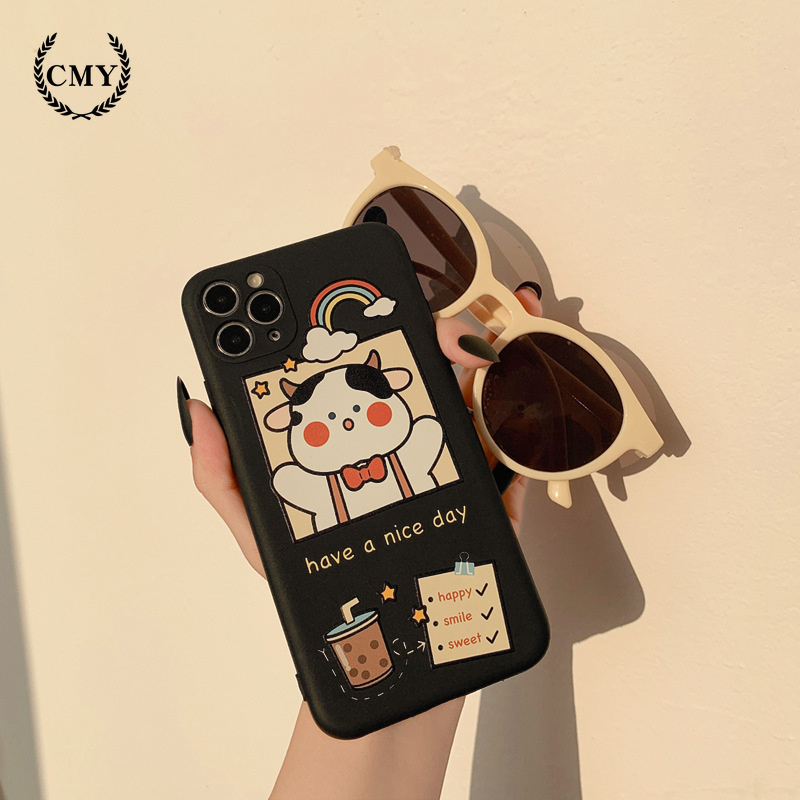 Ốp lưng silicon in hình chú bò dành cho iPhone11/11Pro 11pro Max X XR XS XS MAX 7 8 plus SE | BigBuy360 - bigbuy360.vn