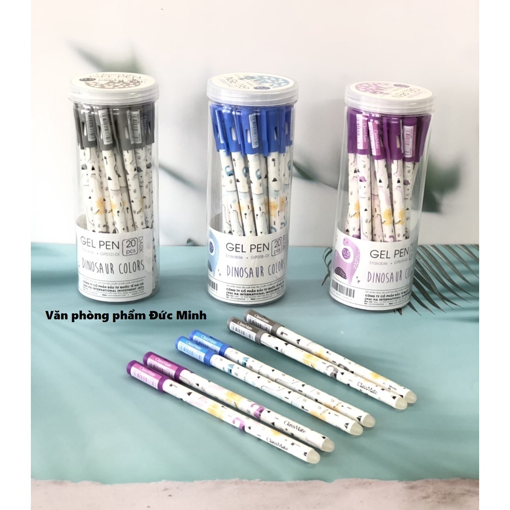 (20 chiếc) Bút gel xóa được GP01 B-DI Dinosaur Classmate ngòi 0.5mm - sản phẩm mới - vpp Quế Anh (sỉ/lẻ)