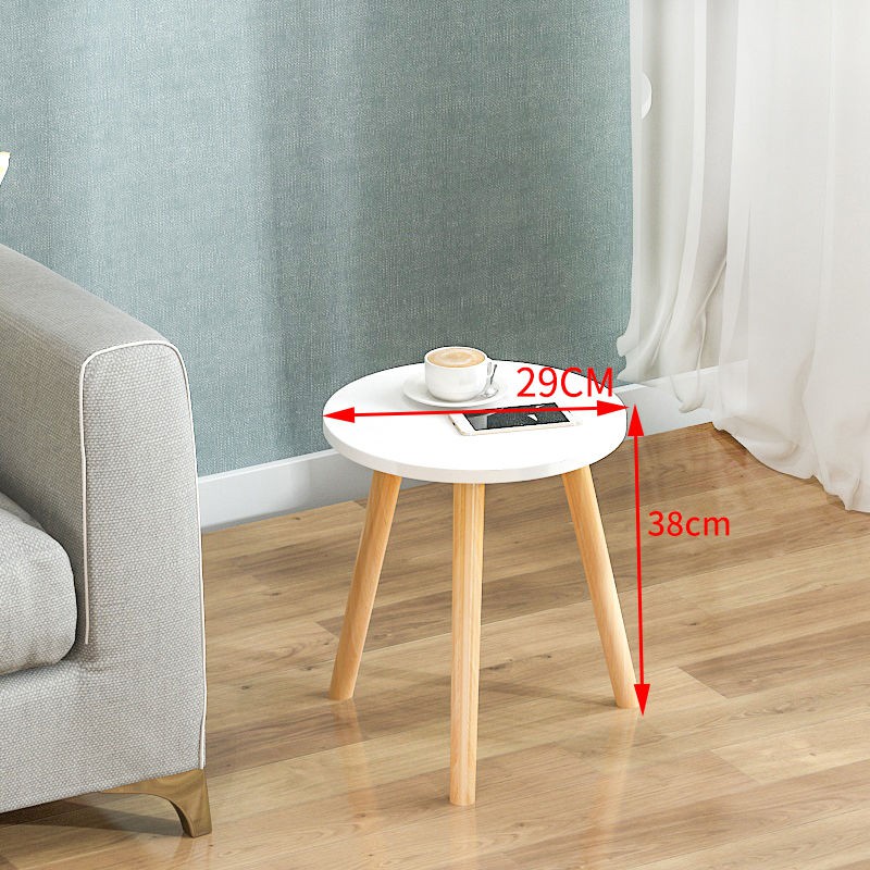 Bàn cà phê đơn giản hiện đại Bắc Âu mini phòng khách sofa bên cạnh giường góc tròn nhỏ