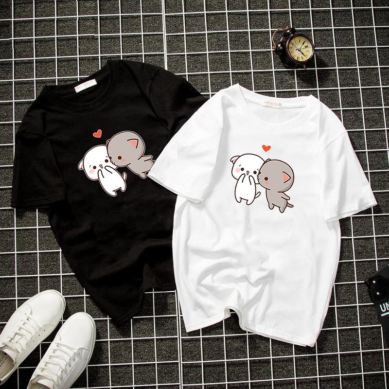 Áo thun unisex nam nữ chibi hoạt hình dễ thương vải dày mịn 2021T3211