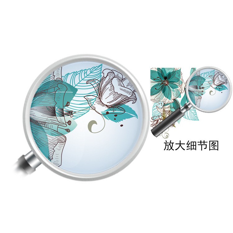 Decal dán kính cao cấp - Mẫu Hoa Xanh Bích cánh lớn -DK7086
