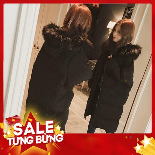 SẴN ĐỦ SIZE Áo phao cổ lông dáng dài thời trang Hàn Quốc -Hàng nhập khẩu