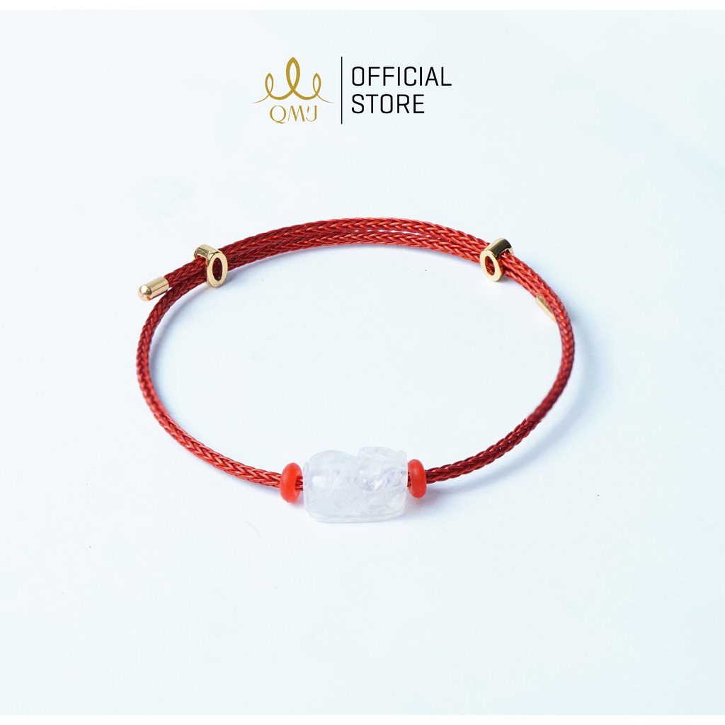 QMJ Vòng tay phong thủy mix charm ông tỳ hưu đá Q416