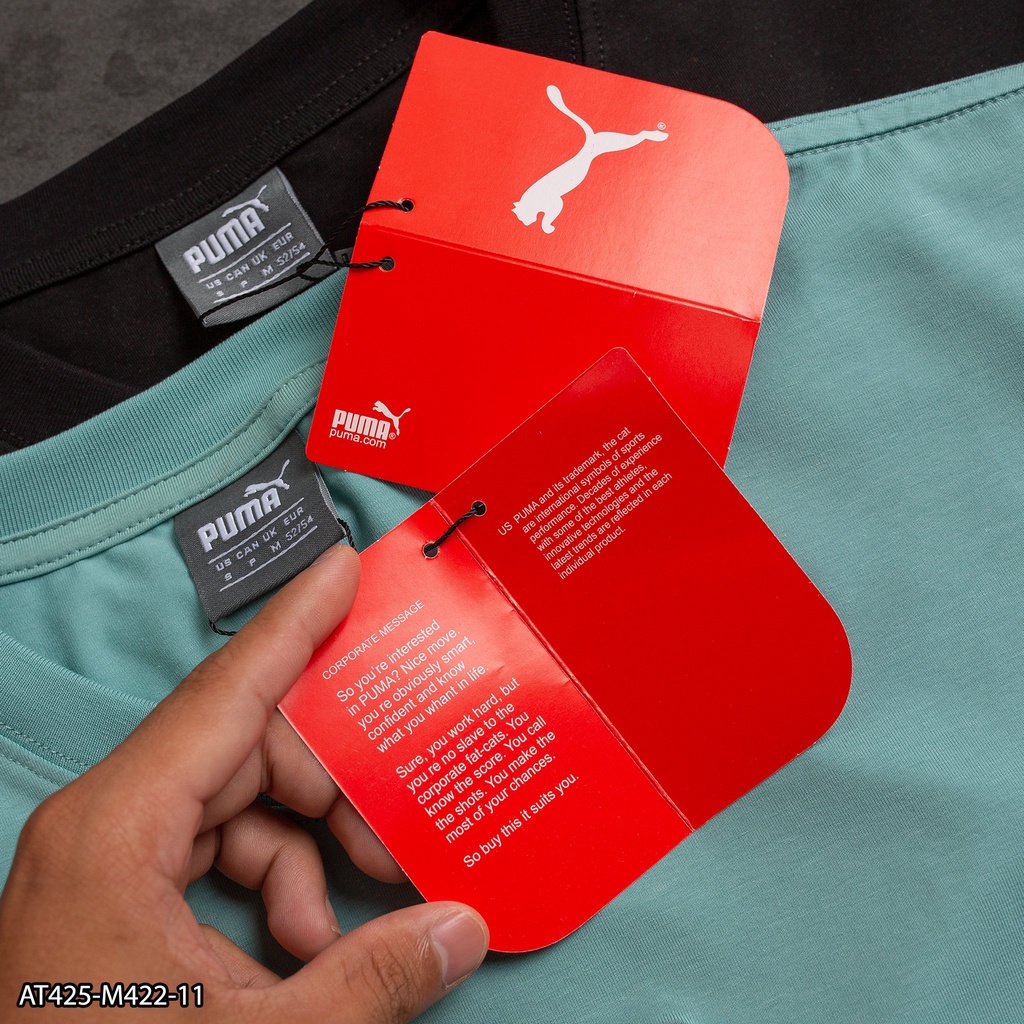 Áo thun P.U.M.A 100% Cotton AT425 thêu logo nổi - áo thun nam VNXK