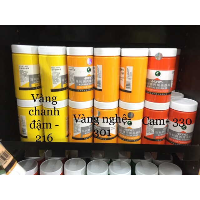 Màu acrylic 3D MARIE - Màu vẽ tranh toan vải, tranh tường ngoài trời, vẽ lên  mọi chất liệu - Hộp 300ml