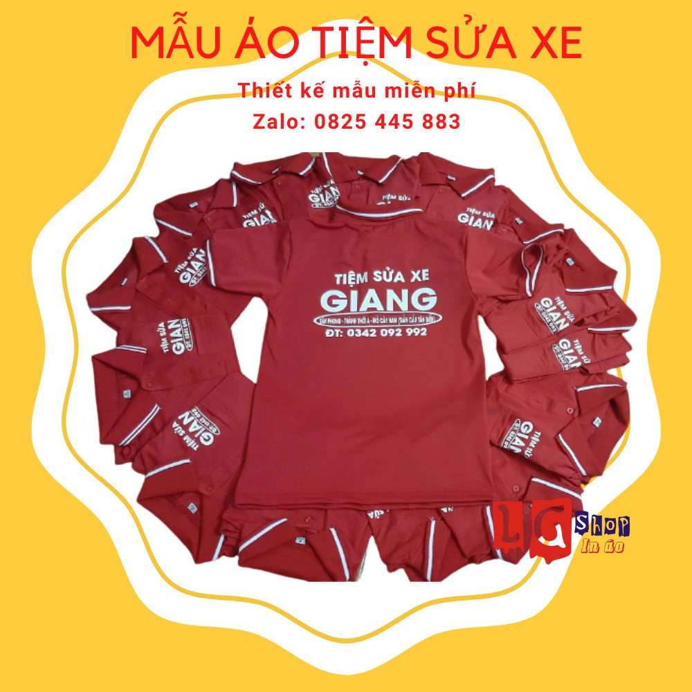 In đồng phục Tiệm sửa xe ( Thiết kế mẫu theo yêu cầu miễn phí)