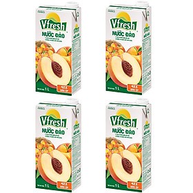 NƯỚC VFRESH ĐÀO ÉP NECTA - HỘP GIẤY 1L