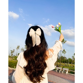 Kẹp tóc nơ voan nhũ kn03
