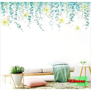 Decal dán tường tán hoa rủ 2