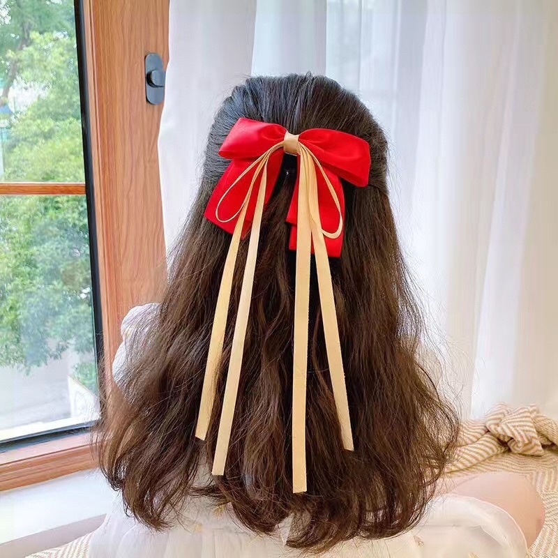 Cặp Tóc Nơ Xinh Bản To Nhiều Màu Xinh Xắn Đáng Yêu Thời Trang Nữ
