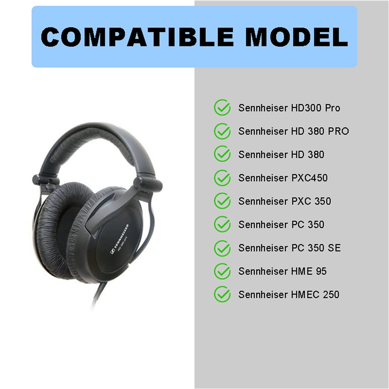 1 Cặp Miếng Đệm Tai Nghe Thay Thế Cho Sennheiser PXC450 PXC350 PC350 SE HD380 HD300 PRO HD700 HME 95 HMEC 250 ONE G4ME ZERO