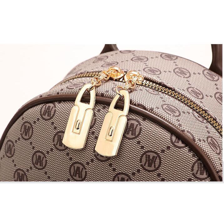 Balo CHUWANGLIN da PU in họa tiết chữ cái thời trang cho nữ