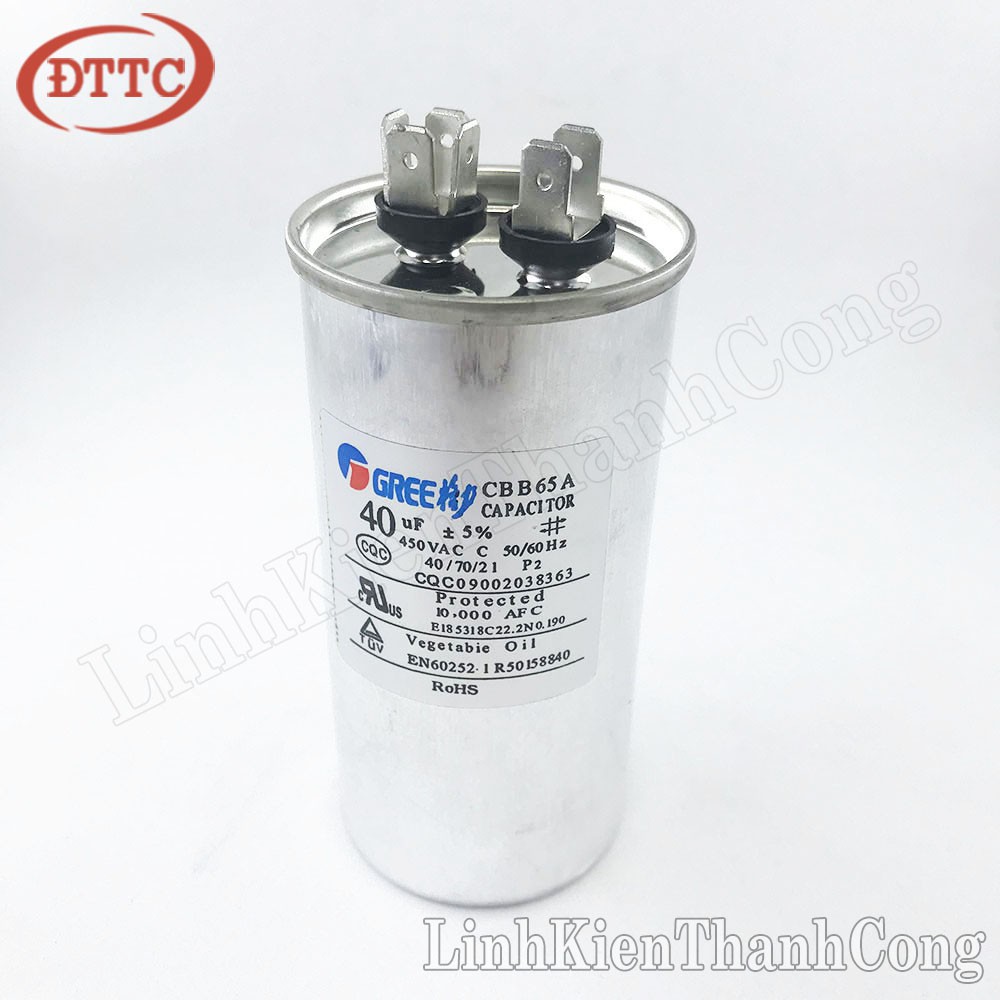 Tụ CBB65A-1 40uF 450VAC