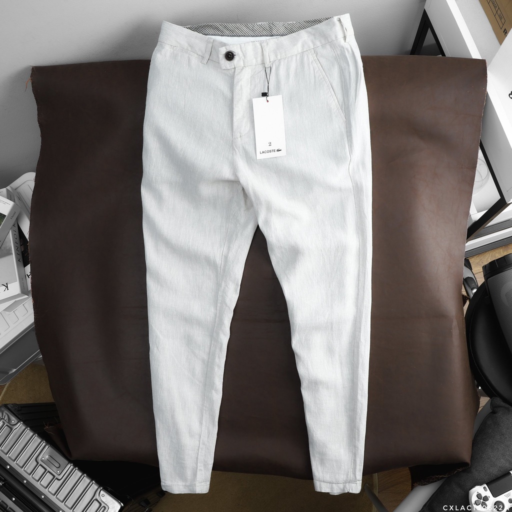 Quần đũi dài nam LCST,chất liệu vải đũi co dãn thoáng mát,form slimfit,hàng VNXK