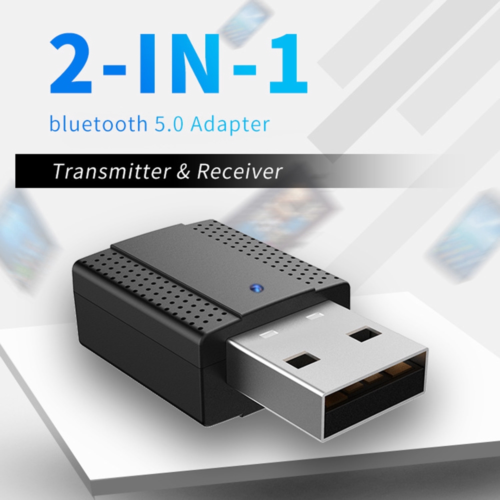 Bộ chuyển đổi 2 trong 1 thu phát không dây Bluetooth AUX cổng USB 5.0 3.5mm
