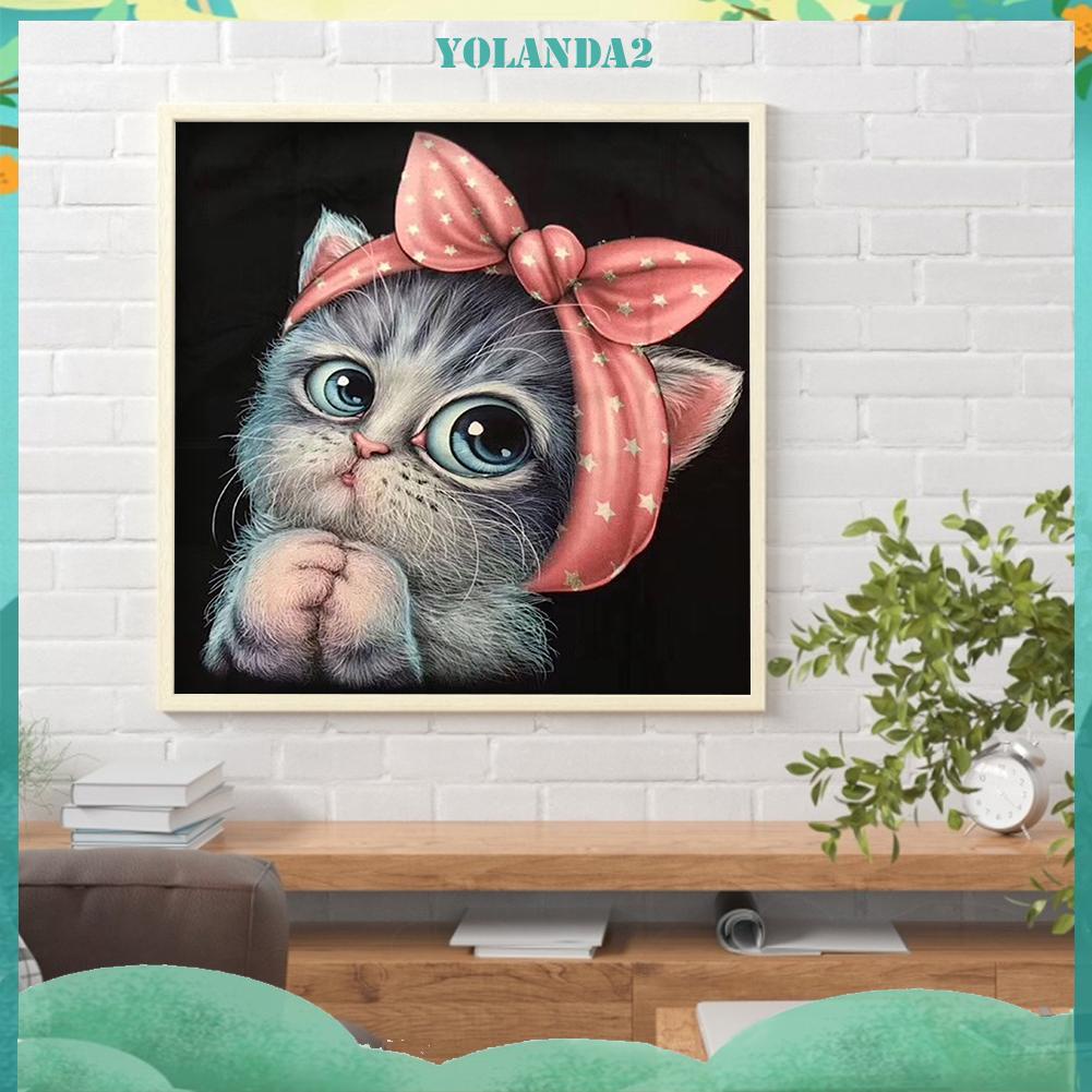 Toàn Bộ Bộ Tranh Thêu Chữ Thập Diy 11ct Hình Mèo Con