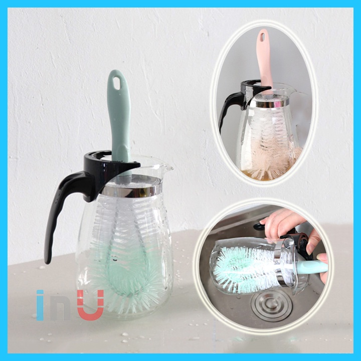 HCM - Cây cọ rửa ly lông cước chuyên làm sạch, tẩy ố bẩn bám ly bình thủy tinh
