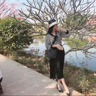 Áo somi phối nơ hàng ord