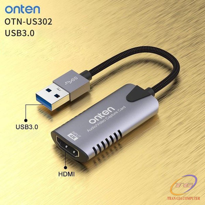 Thiết bị ghi hình HDMI qua cổng USB 3.0 Onten OTN-US302 cao cấp - Hapustore