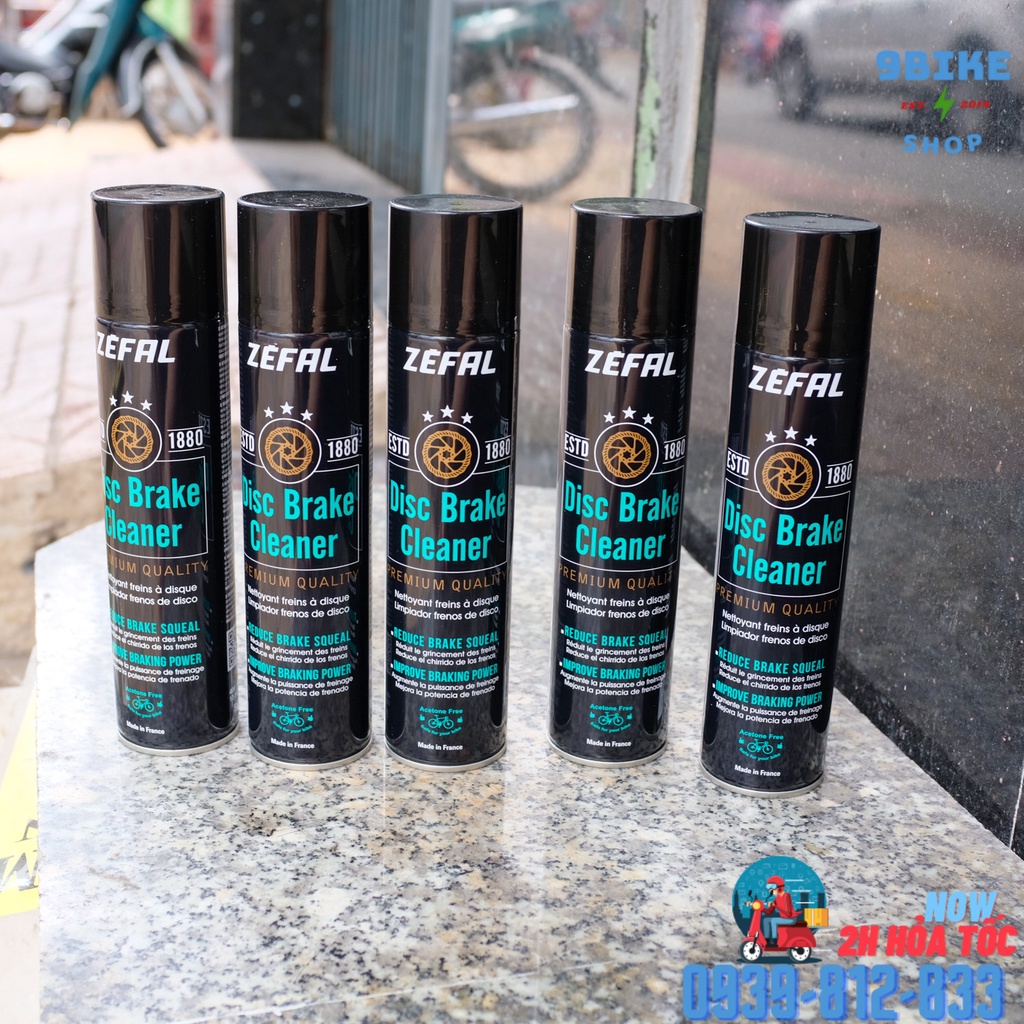 Chai vệ sinh bảo dưỡng tẩy nhớt thắng đĩa xe đạp Zefal DISC BRAKE CLEANER