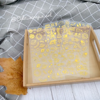 Sticker phi hành gia gold lấp lánh