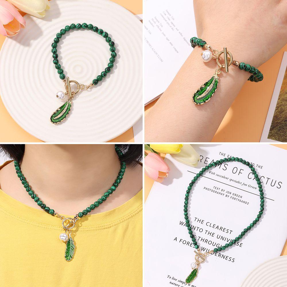 Vòng cổ Màu Sắc Xanh Lá Hợp Thời Trang|Mặt Vòng cổ Xinh Xắn Chất Lượng