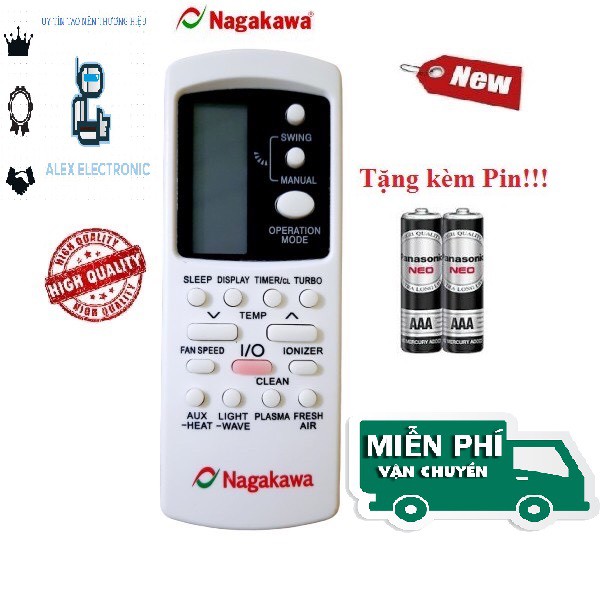 Điều khiển điều hòa Nakagawa 1&2 chiều các dòng Nakagawa NIS-C NS-C NIS-A NS-A Inverter- Hàng tốt-Điện tử ALEX