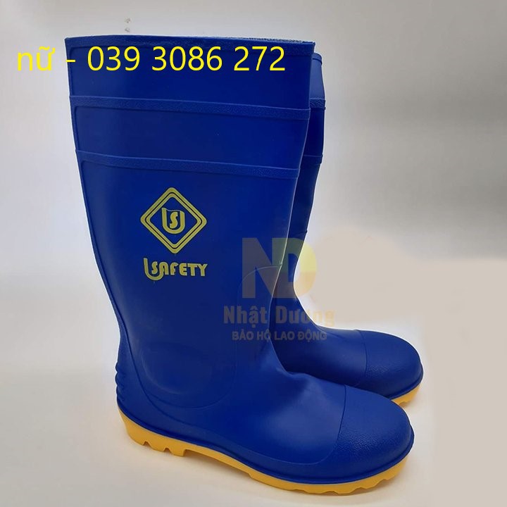 Ủng nhựa đế thép mũi thép Usafety - ủng đi mưa