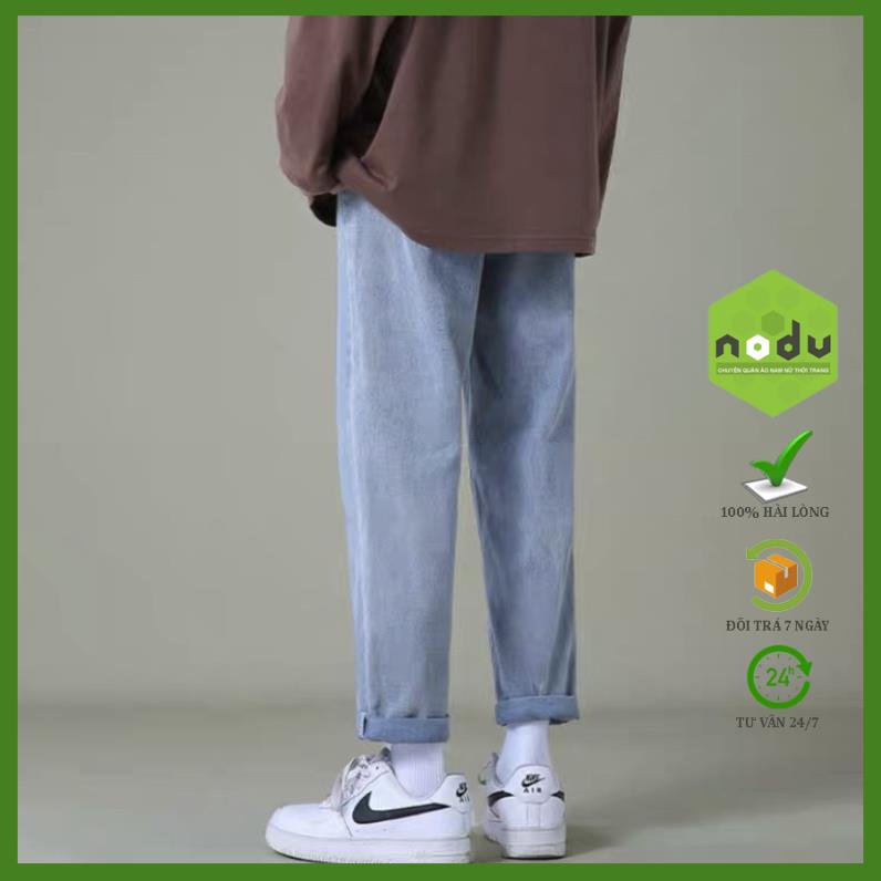 Quần jean bò baggy nam ống suông rộng denim hàng Quảng Châu phong cách Hàn Quốc Street style hot 2022 NoDuJean