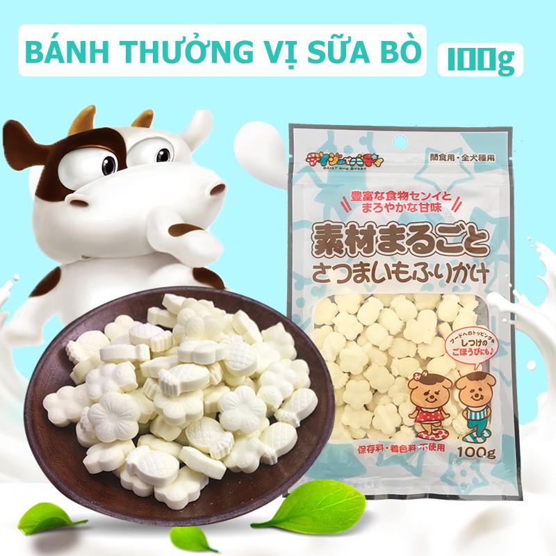 Thức Ăn Bánh Thưởng Canxi Sữa Bò Cho Chó