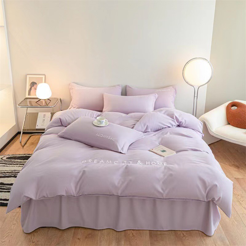 Bộ chăn ga cotton tici Dream city - Thiết kế mới nhất, chăn trần bông theo yêu cầu