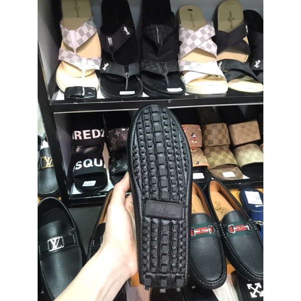 Giày lười da nam khoá vàng truyền thống cao cấp - Giày moca học sinh