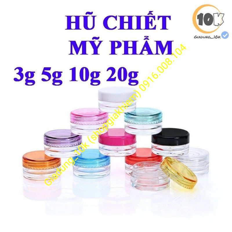 Hũ chiết mỹ phẩm du lịch loại 10 gram (z6)