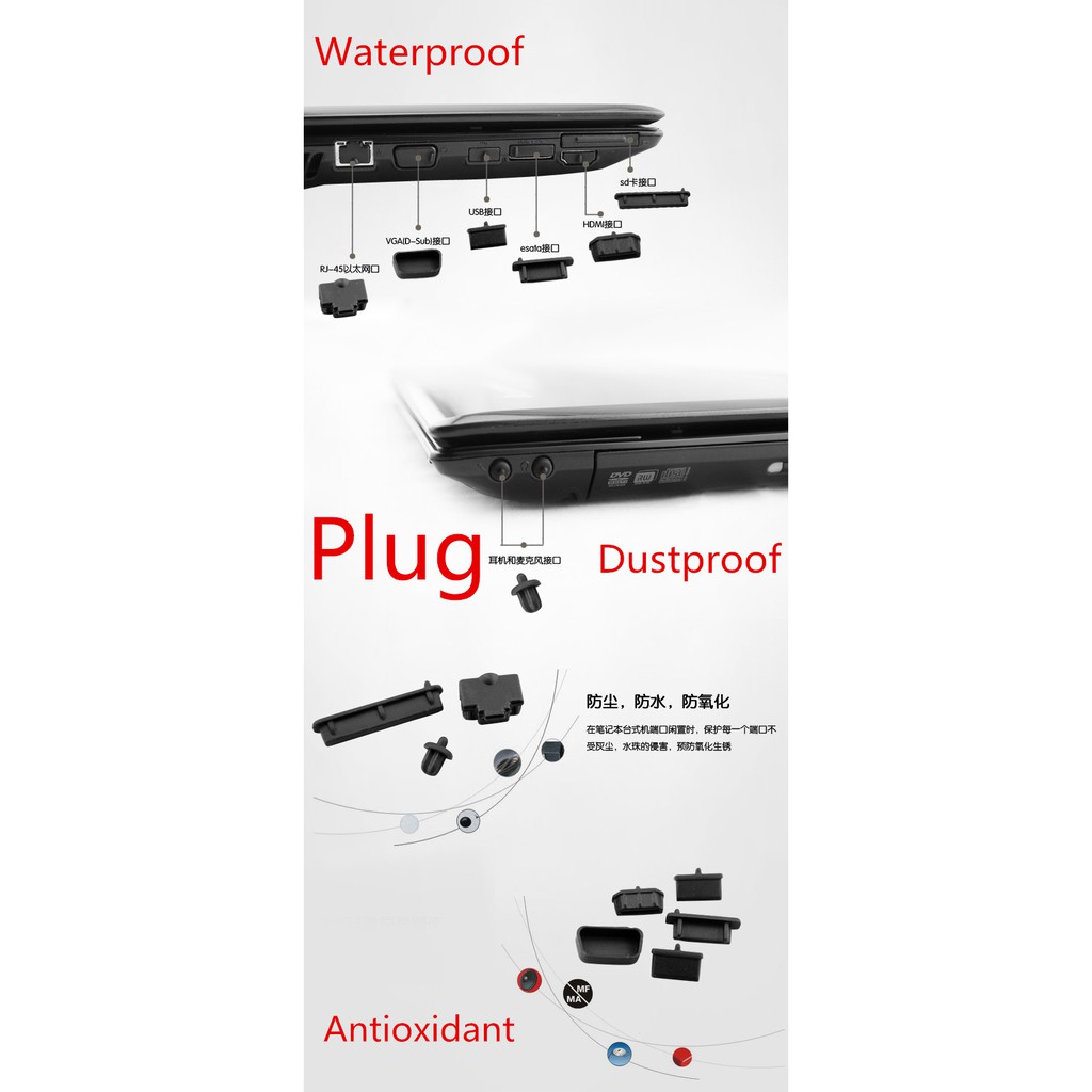 Nắp silicon chống bụi cho cổng cắm Laptop MSI GE63VR GE73VR GP63 GL63 GS65 GE75 GE76 GP7 GP6 GSVR GP43 GS5 GP640 GSVCCCCCCCCCC640 GS65 GP6GS6 | BigBuy360 - bigbuy360.vn