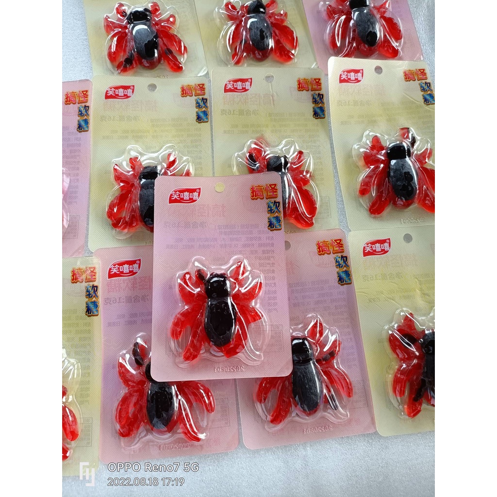 [ Siêu kute ] Combo 30 cái Kẹo dẻo hoạt hình / Kẹo dẻo hình Cá sấu , ếch, nhện, răng vị hoa quả tổng hợp đáng yêu