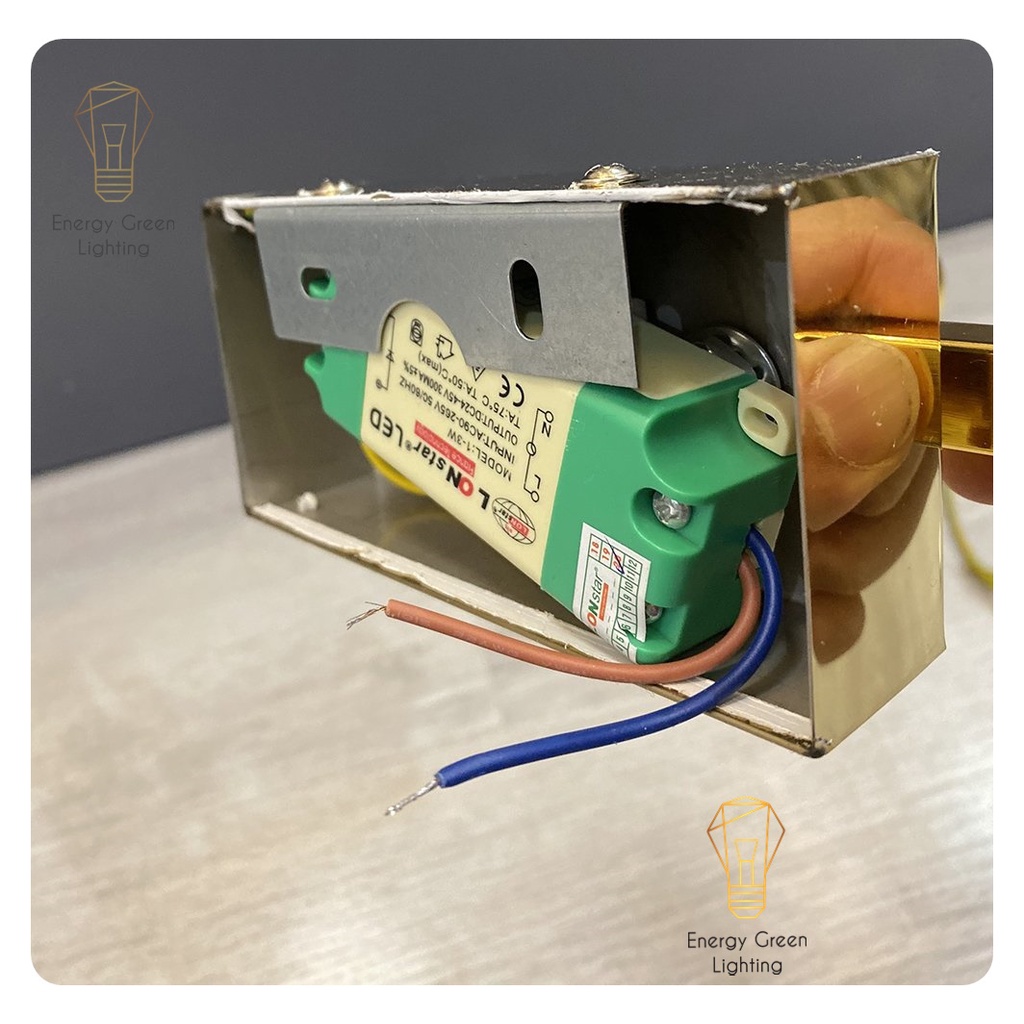 Đèn soi tranh Energy Green Lighting -  rọi gương Lonstar Led Đơn 3602-1 3w Mạ Vàng Ánh Sáng Vàng - bảo hành 12 tháng